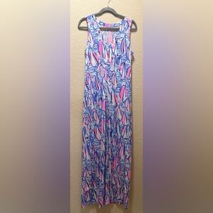 Like New, Lilly Pulitzer Amina Maxi Sailboat Pattern, Size M
